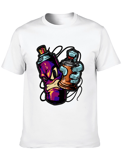 Cool Graffiti Art Spray Paint Cartoon T-Shirt