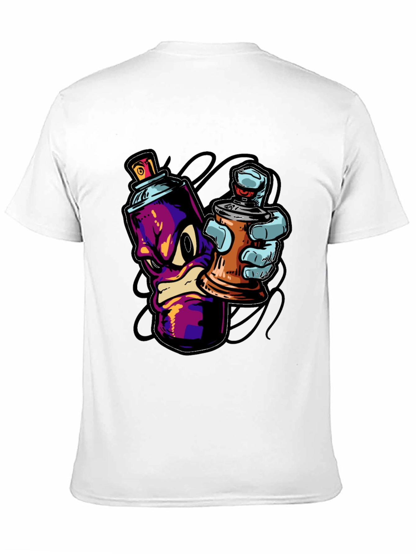 Cool Graffiti Art Spray Paint Cartoon T-Shirt