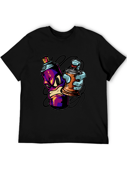 Cool Graffiti Art Spray Paint Cartoon T-Shirt
