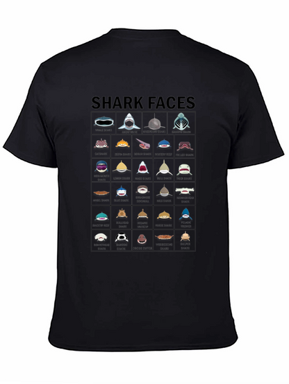 Shark Faces Graphic T-Shirt - Unique Shark Species Design