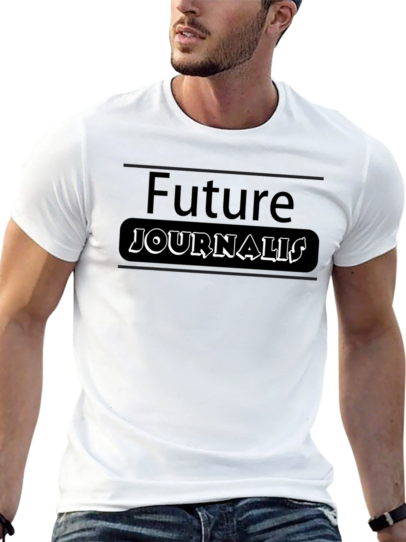 Future Journalist T-Shirt - Black Cotton Tee