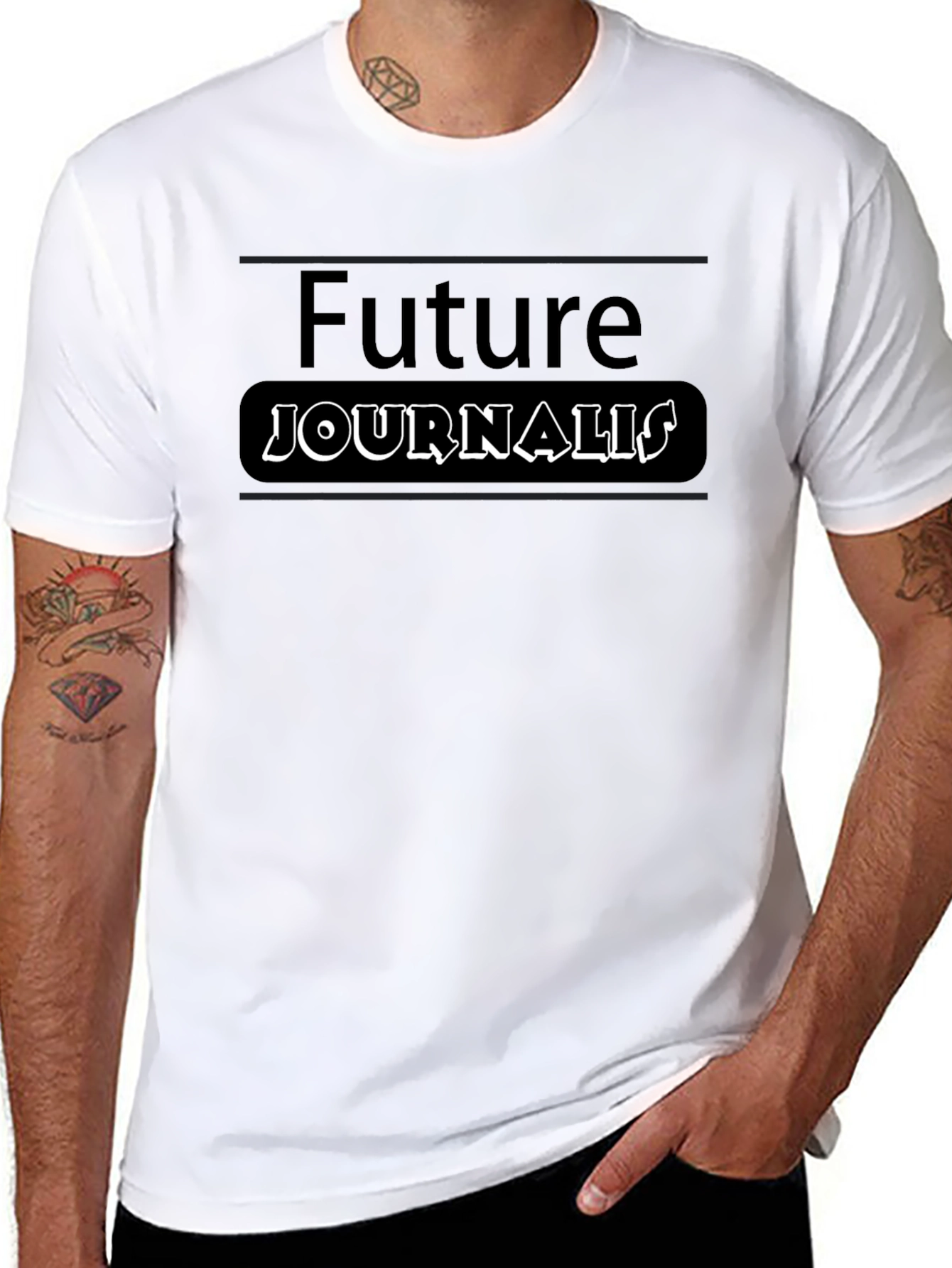 Future Journalist T-Shirt - Black Cotton Tee