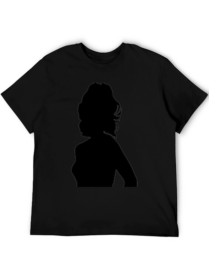 Silhouette Graphic Tee - Black Cotton T-Shirt