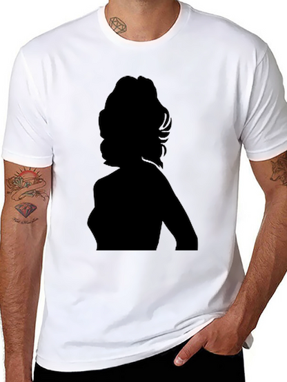 Silhouette Graphic Tee - Black Cotton T-Shirt