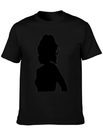 Silhouette Graphic Tee - Black Cotton T-Shirt