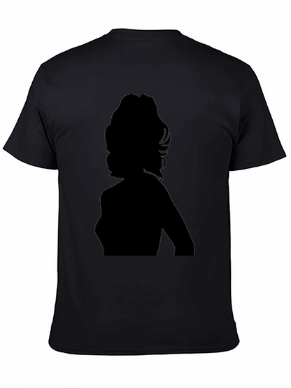 Silhouette Graphic Tee - Black Cotton T-Shirt