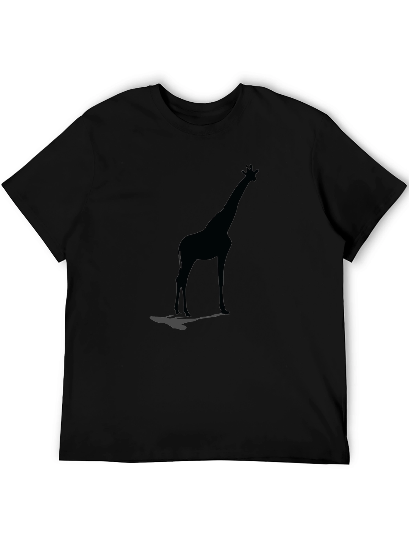 Giraffe Silhouette Black Graphic Tee