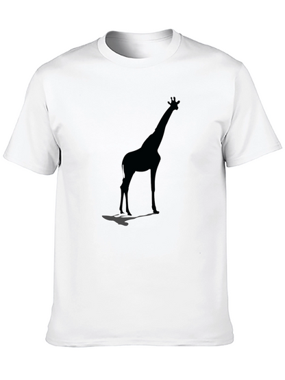 Giraffe Silhouette Black Graphic Tee