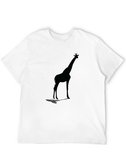 Giraffe Silhouette Black Graphic Tee