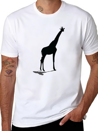 Giraffe Silhouette Black Graphic Tee