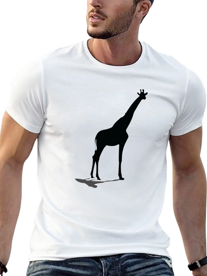 Giraffe Silhouette Black Graphic Tee