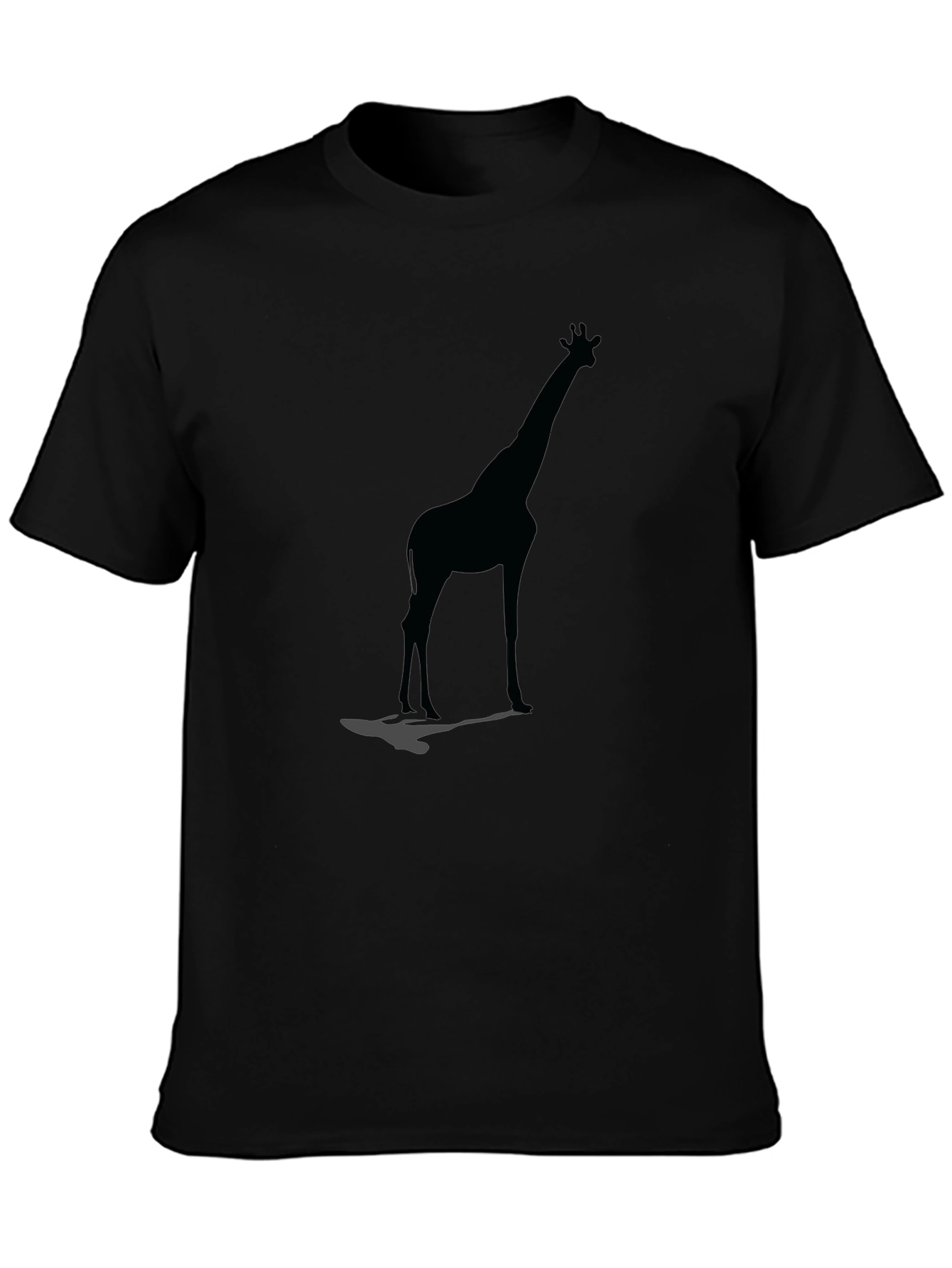 Giraffe Silhouette Black Graphic Tee