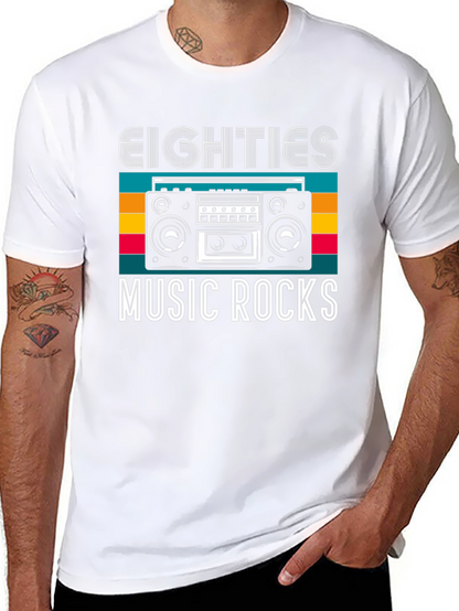 Eighties Music Rocks Graphic T-Shirt