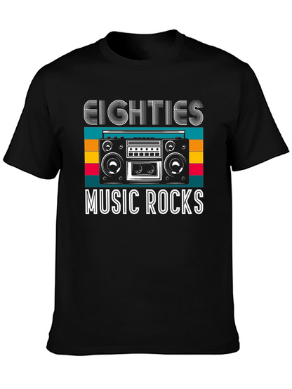 Eighties Music Rocks Graphic T-Shirt