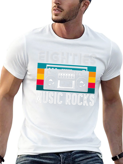 Eighties Music Rocks Graphic T-Shirt