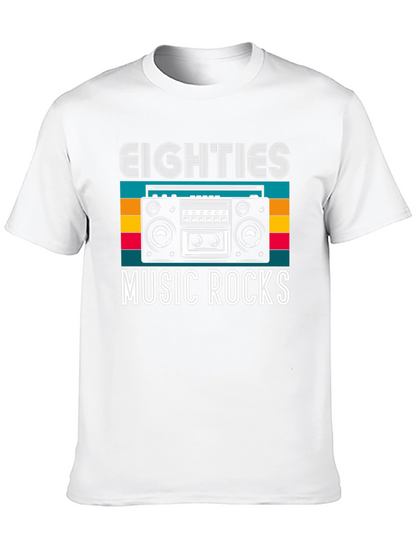 Eighties Music Rocks Graphic T-Shirt