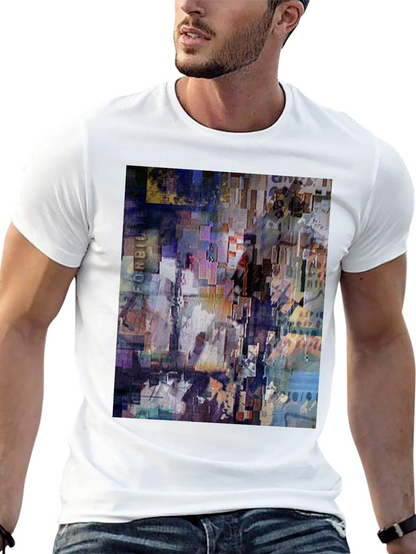 Abstract Art Print Black T-Shirt
