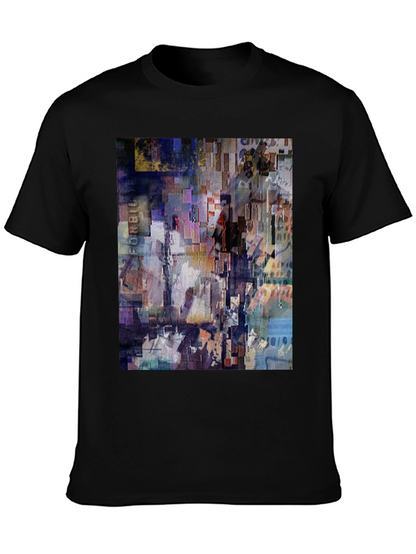 Abstract Art Print Black T-Shirt