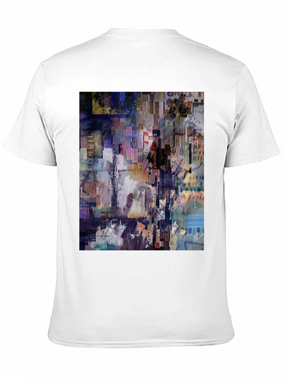 Abstract Art Print Black T-Shirt