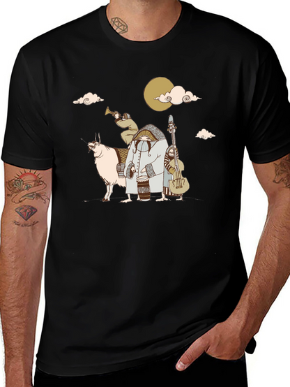 Music Lovers Black Cotton Tee