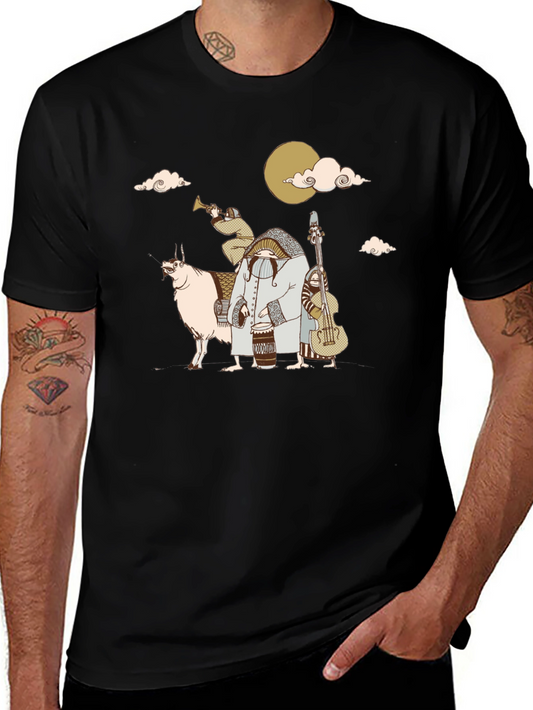 Music Lovers Black Cotton Tee