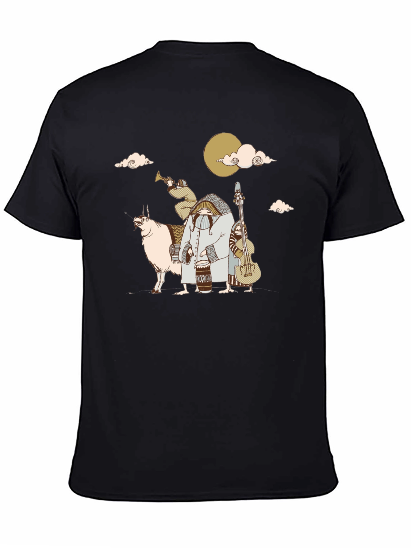 Music Lovers Black Cotton Tee