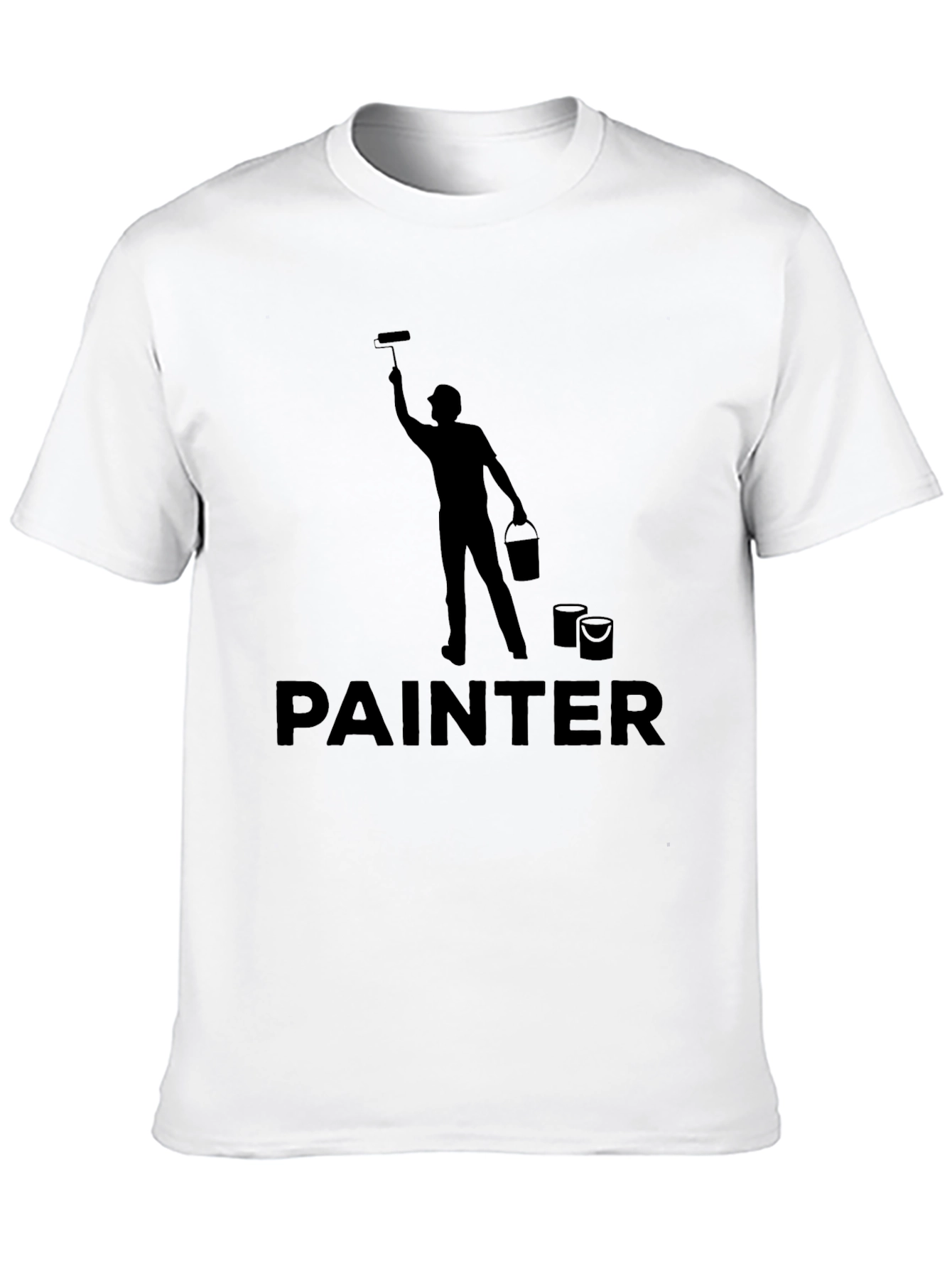 Painter Graphic T-Shirt - Black Crew Neck Tee