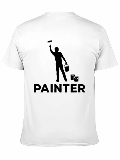 Painter Graphic T-Shirt - Black Crew Neck Tee