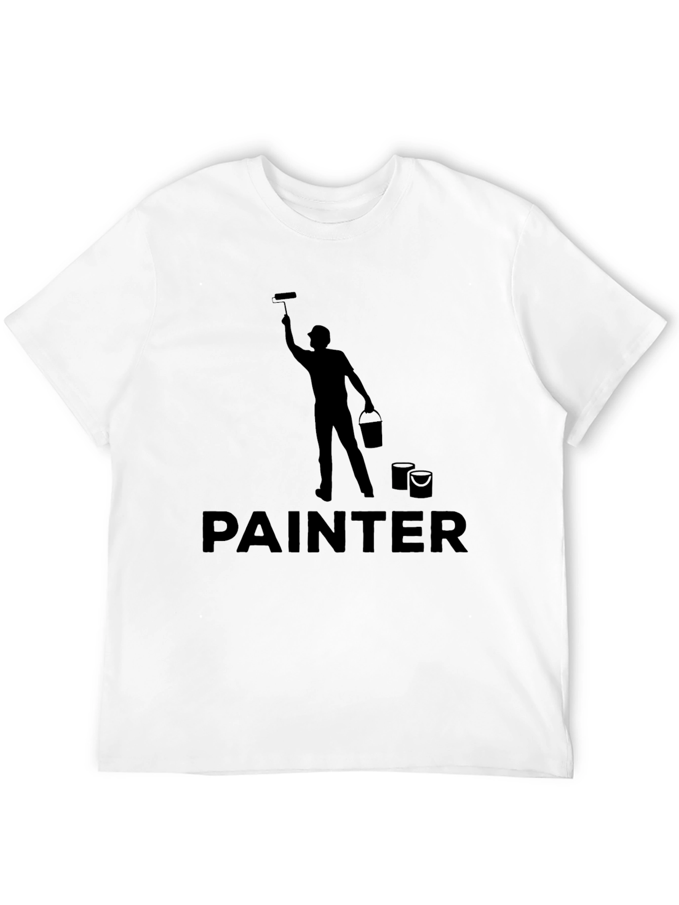 Painter Graphic T-Shirt - Black Crew Neck Tee