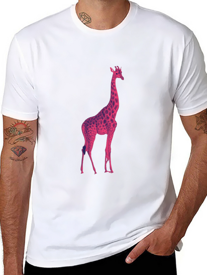 Cool Giraffe Graphic Tee - Black T-Shirt