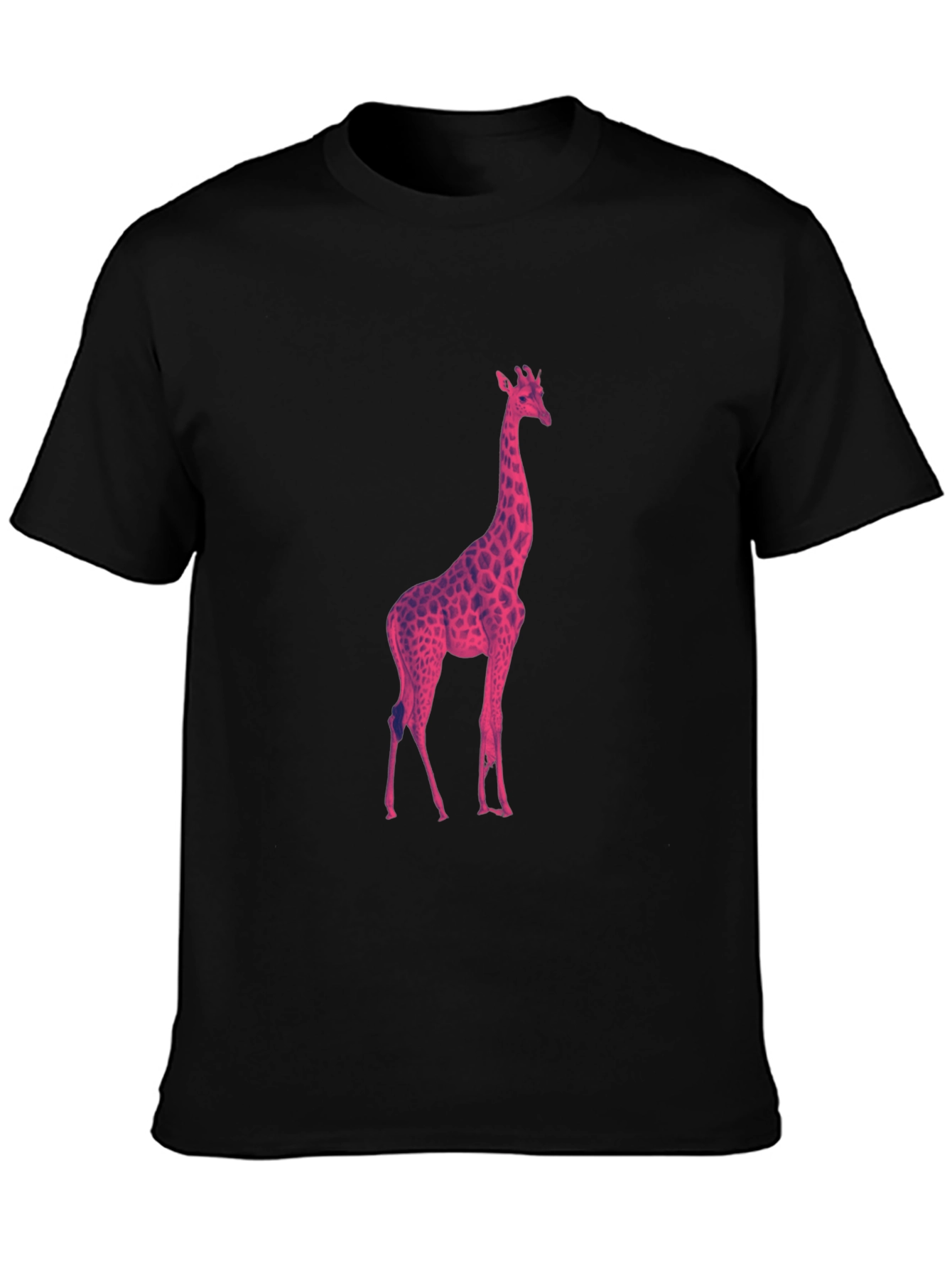 Cool Giraffe Graphic Tee - Black T-Shirt
