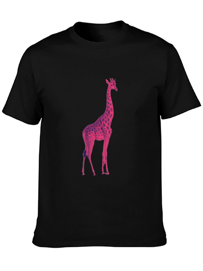 Cool Giraffe Graphic Tee - Black T-Shirt