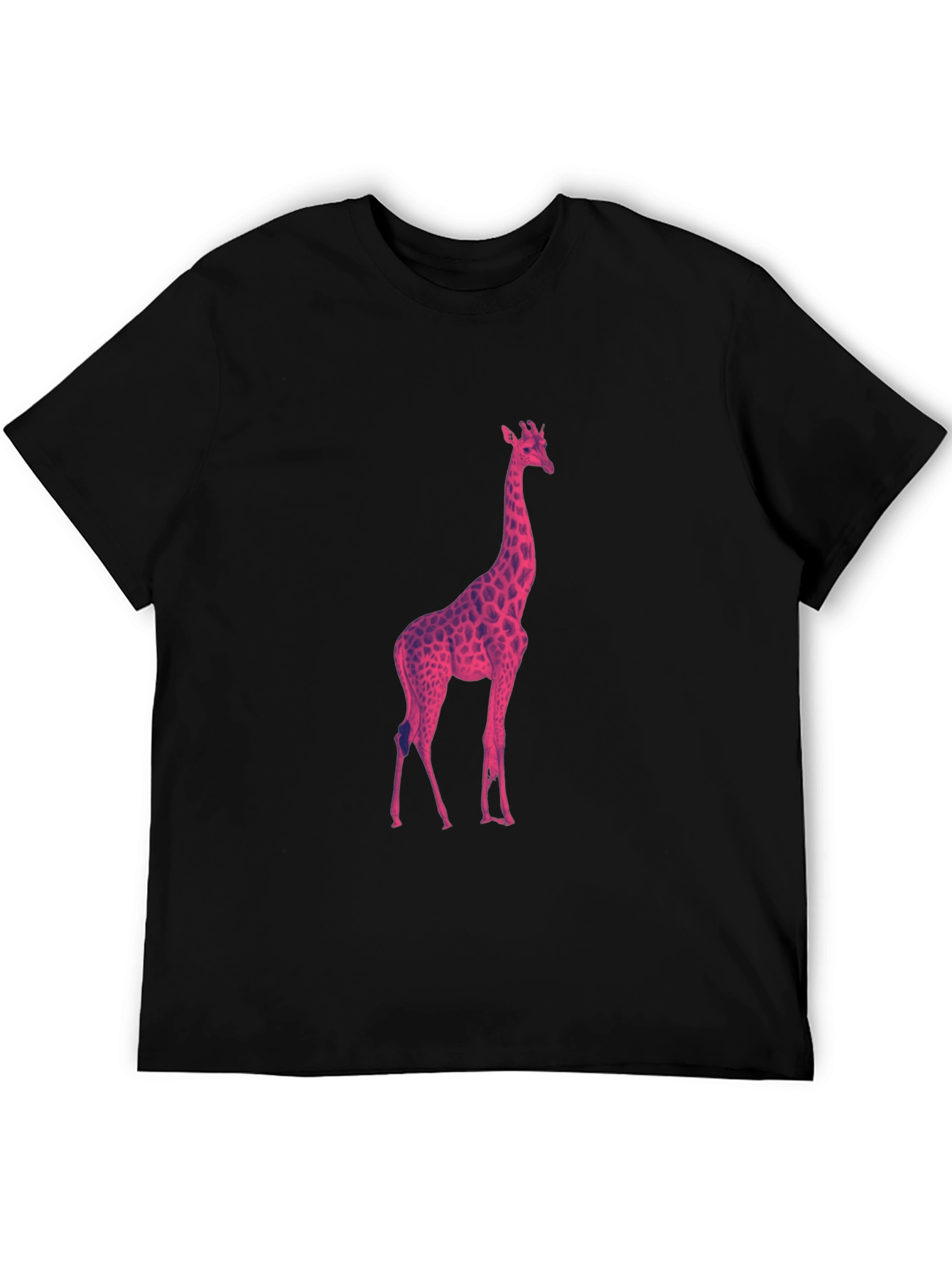 Cool Giraffe Graphic Tee - Black T-Shirt