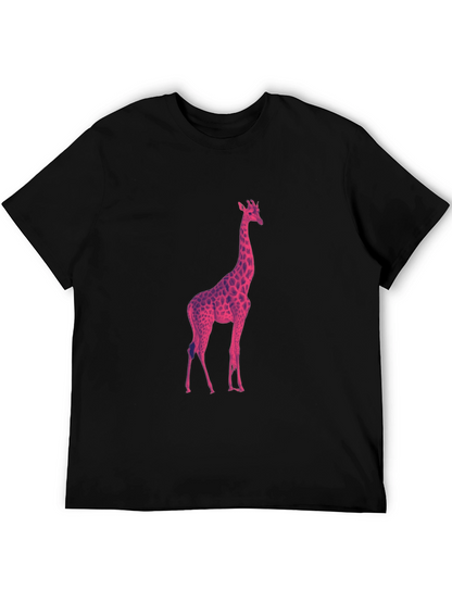 Cool Giraffe Graphic Tee - Black T-Shirt