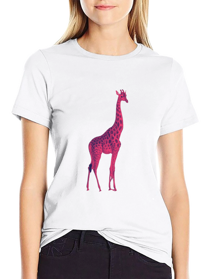 Cool Giraffe Graphic Tee - Black T-Shirt