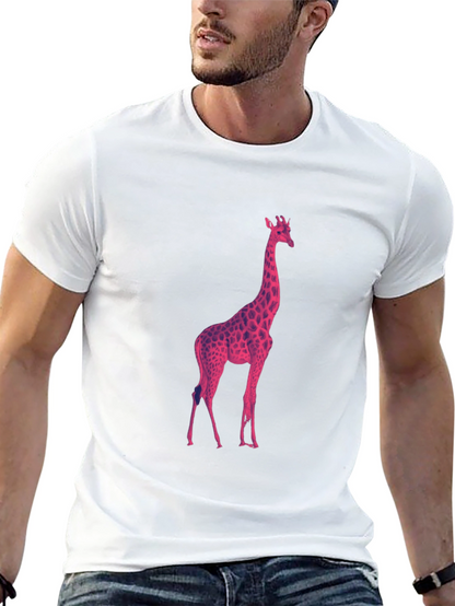Cool Giraffe Graphic Tee - Black T-Shirt