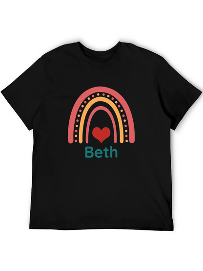 Rainbow Heart Personalized Tee