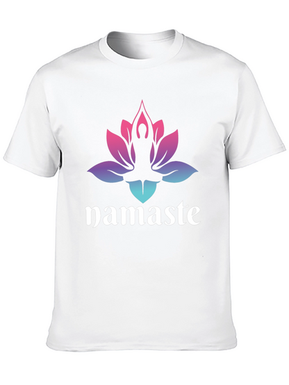 Namaste Lotus Graphic Tee - Mens Black T-Shirt