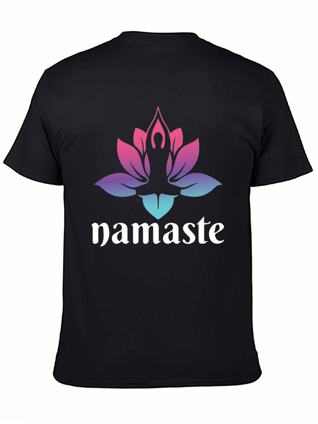 Namaste Lotus Graphic Tee - Mens Black T-Shirt