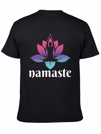 Namaste Lotus Graphic Tee - Mens Black T-Shirt