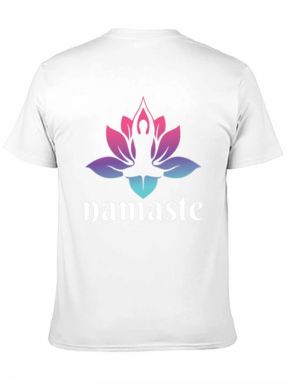 Namaste Lotus Graphic Tee - Mens Black T-Shirt