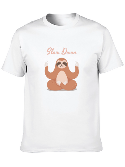 Meditating Sloth T-Shirt - Slow Down