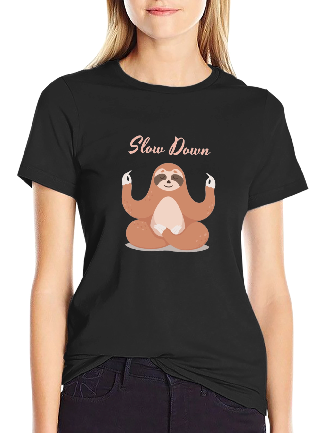 Meditating Sloth T-Shirt - Slow Down