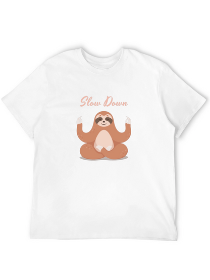 Meditating Sloth T-Shirt - Slow Down
