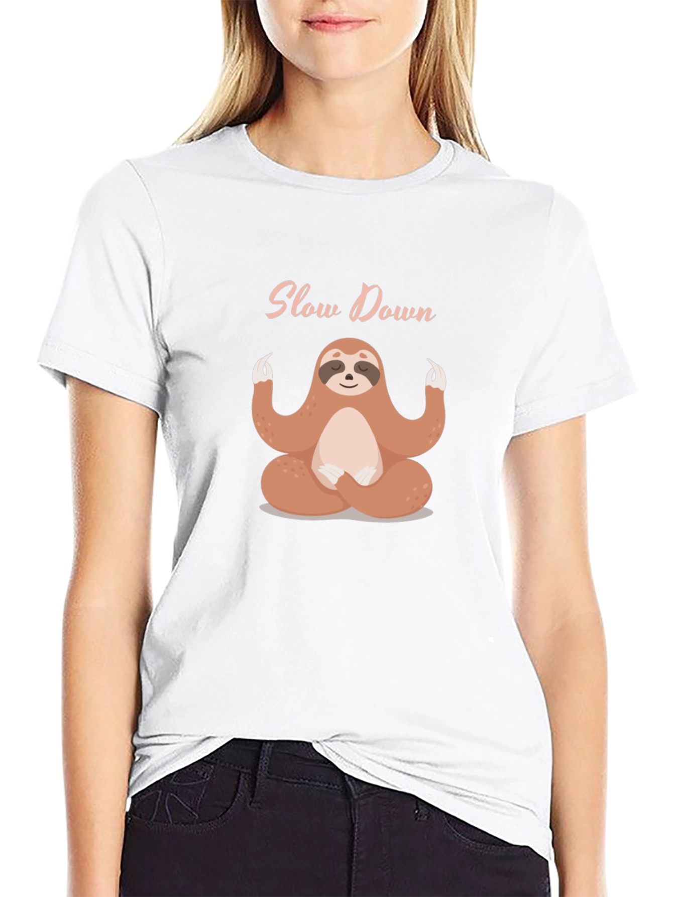 Meditating Sloth T-Shirt - Slow Down