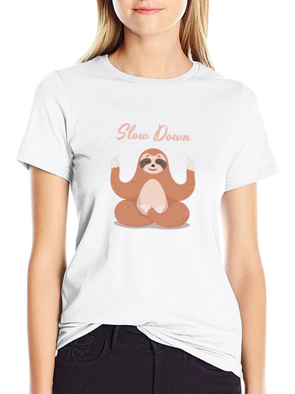 Meditating Sloth T-Shirt - Slow Down