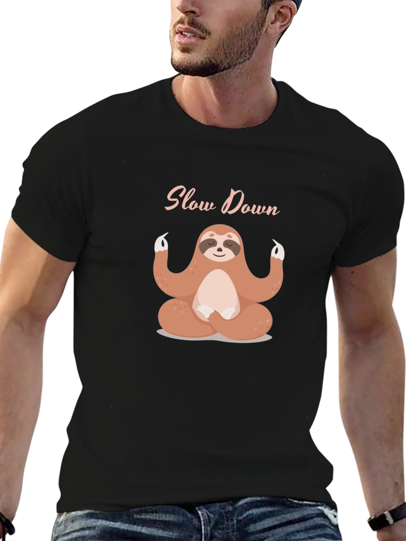 Meditating Sloth T-Shirt - Slow Down