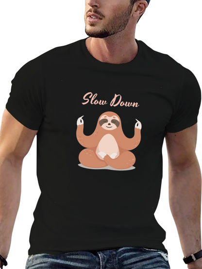 Meditating Sloth T-Shirt - Slow Down