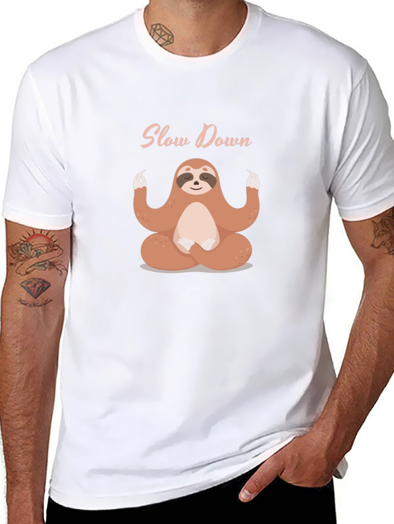 Meditating Sloth T-Shirt - Slow Down