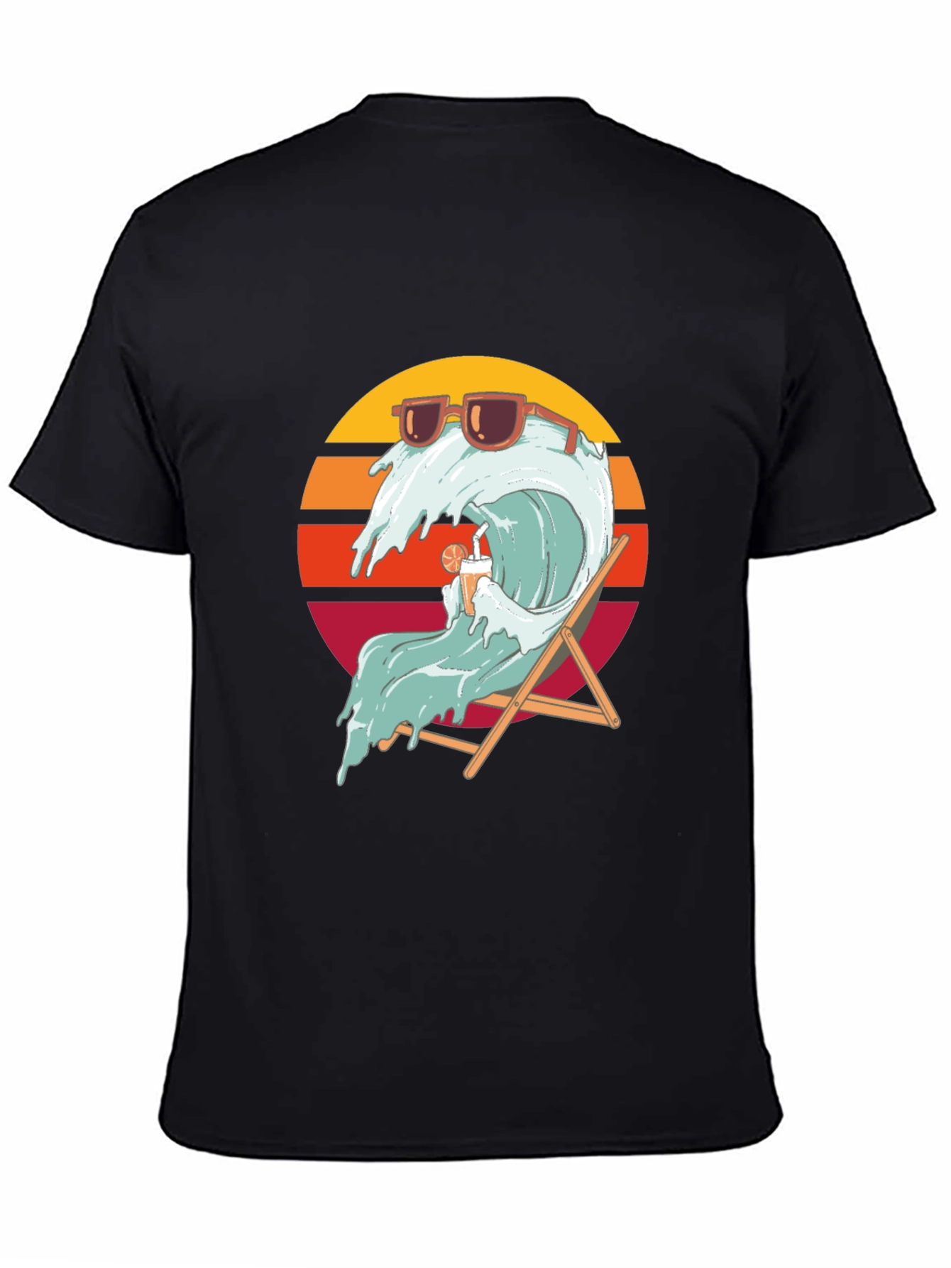 Cool Wave Graphic T-Shirt - Black Summer Vibes